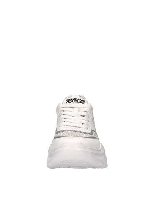 Sneakers in ecopelle e tessuto VERSACE JEANS COUTURE | 78VA3SC4 ZPB07 LA3BIANCO-ARGENTO